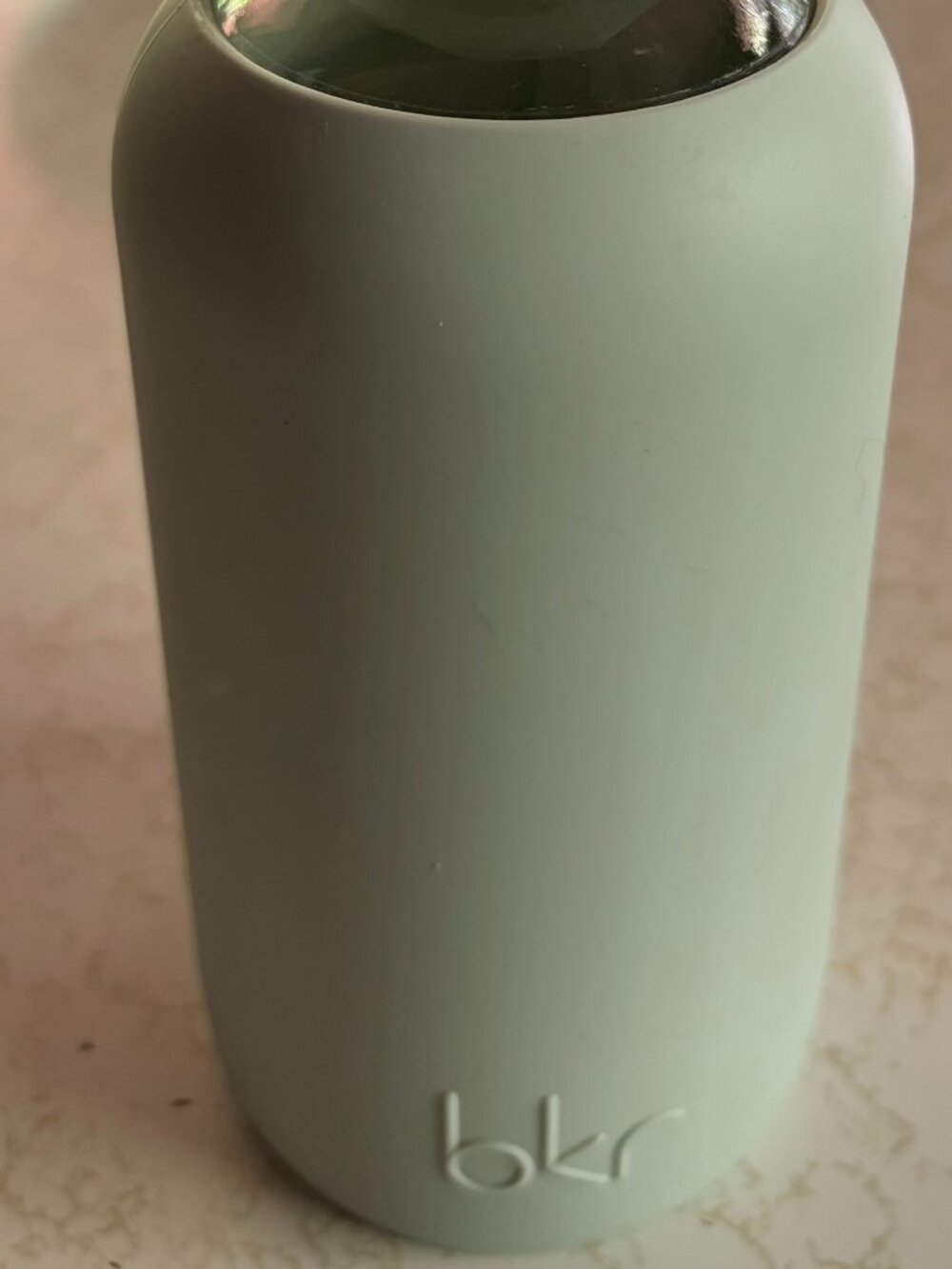 Bkr Mint Green Glass Silicone Water Bottle 500 mL